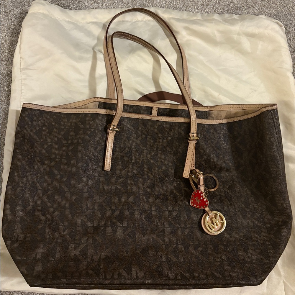 Michael Kors Signature Brown and Tan Tote